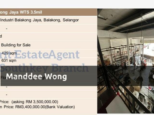 Warehouse for sale in Kajang, Langat