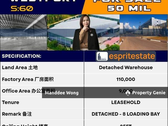 Warehouse for sale in Port Klang, Selangor