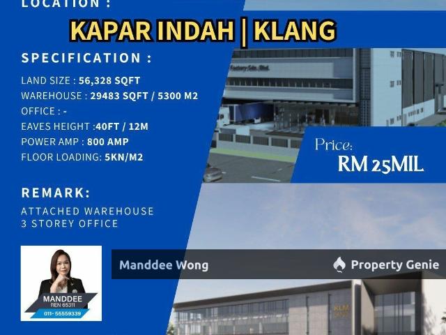 Warehouse for sale in Port Klang, Selangor