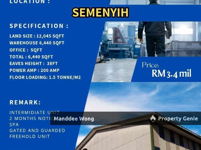 Warehouse for sale in Kajang, Langat