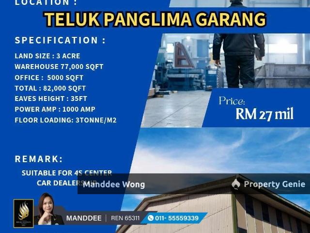 Warehouse for sale in Selangor
