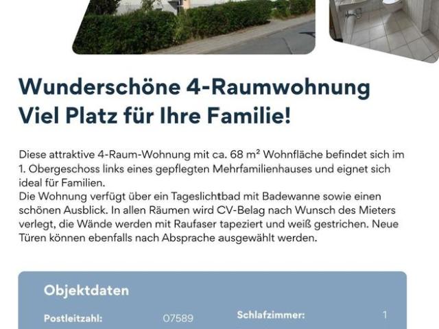 Wohnung mieten in Kleinbernsdorf, Münchenbernsdorf