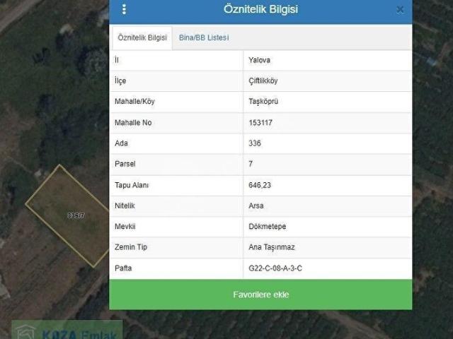 Çiftlikköy, Yalova içerisinde satılık Arsa