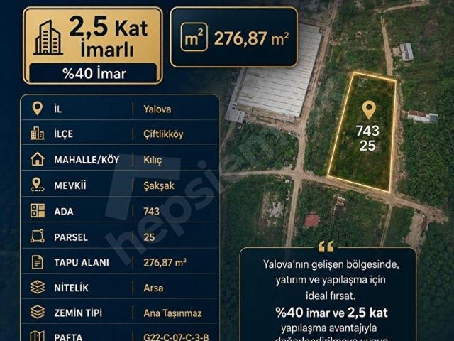 Çiftlikköy, Yalova içerisinde satılık Arsa