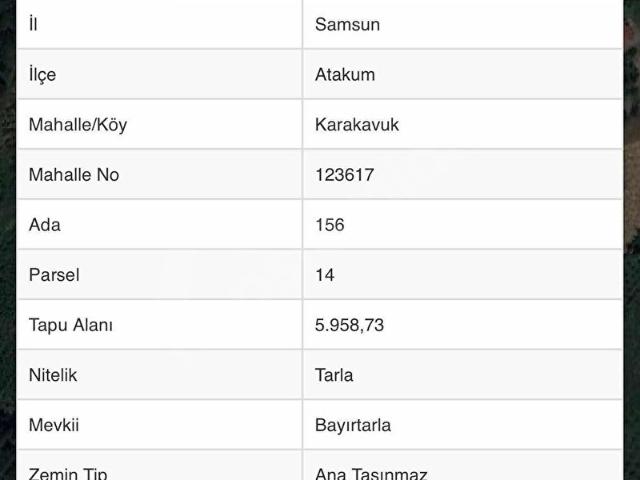 Atakum, Samsun içerisinde satılık Arsa
