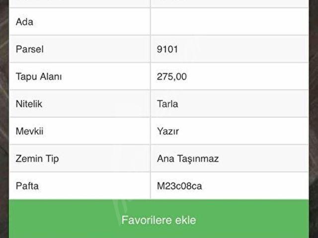 Büyükyaka, Yeşilova içerisinde satılık Arsa