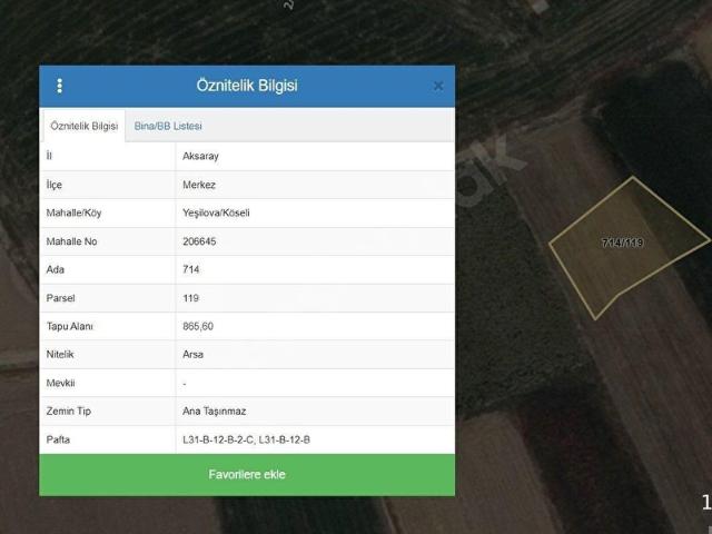 Aksaray Merkez, Aksaray içerisinde satılık Arsa