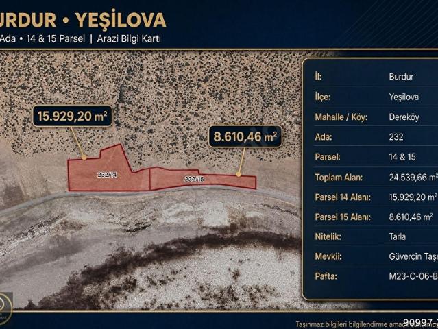 Yeşilova, Burdur içerisinde satılık Arsa