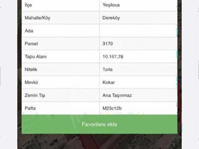 Dereköy, Yeşilova içerisinde satılık Arsa
