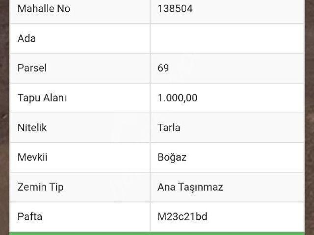 Karaatlı, Yeşilova içerisinde satılık Arsa