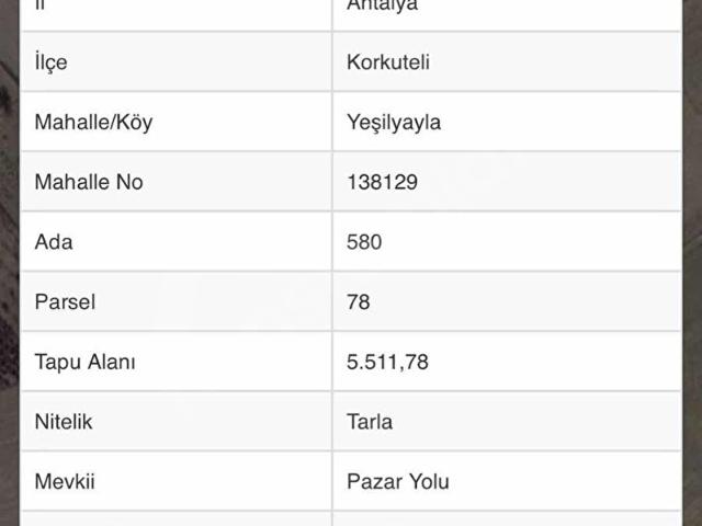 Korkuteli, Antalya içerisinde satılık Arsa