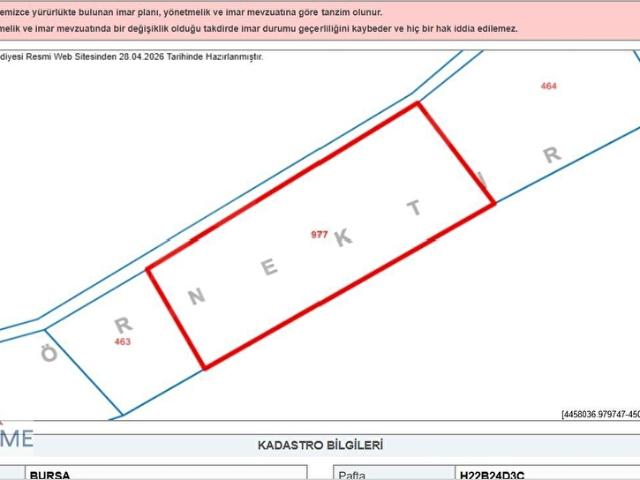 Yenişehir, Bursa içerisinde satılık Arsa