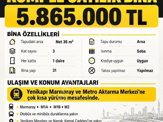Yenikapı, Fatih içerisinde satılık Bina