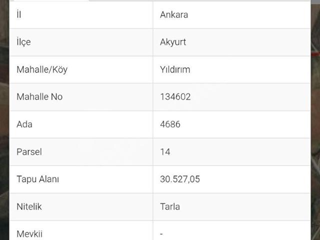 Akyurt, Ankara içerisinde satılık Arsa