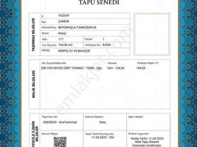 Yozgat içerisinde satılık Villa