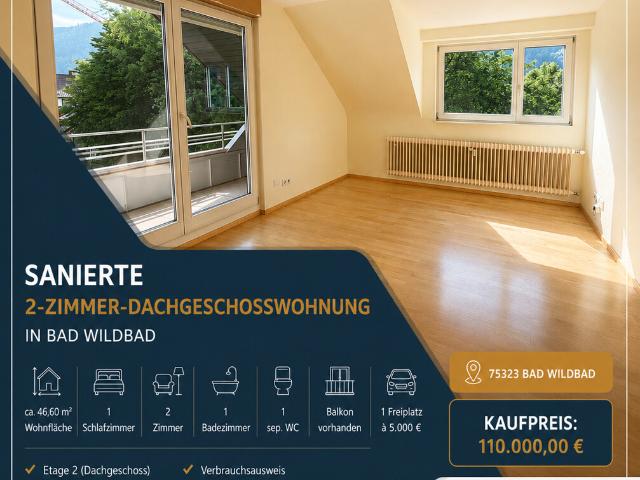 Dachgeschosswohnung kaufen in Bad Wildbad, Baden-Württemberg
