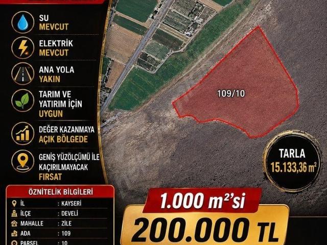 Develi, Kayseri içerisinde satılık Arsa